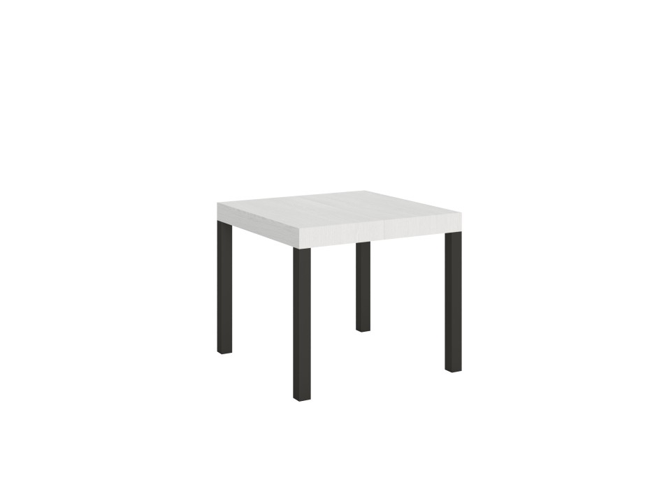 Everyday Table - Extendable table 90x90/246 cm Everyday White Ash Anthracite frame