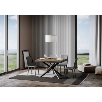 Famas Evolution table - Extendable table 90x120/224 cm Famas Evolution White Ash Anthracite frame