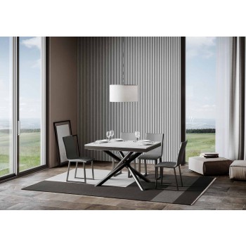 Famas Evolution table - Extendable table 90x120/224 cm Famas Evolution White Ash Anthracite frame