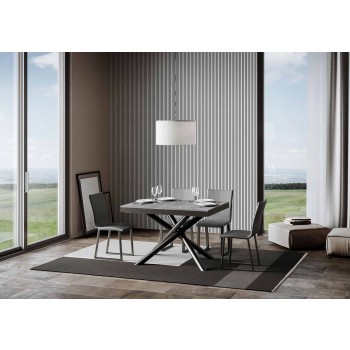 Famas Evolution table - Extendable table 90x120/224 cm Famas Evolution White Ash Anthracite frame