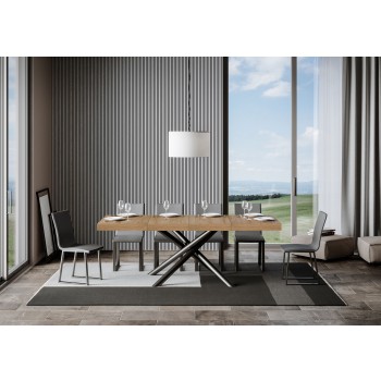 Famas Premium Table - Extendable table 90x120/224 cm Famas Premium White Ash Anthracite frame