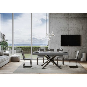 Famas Premium Table - Extendable table 90x160/264 cm Famas Premium White Ash Anthracite frame