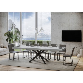 Famas Premium Table - Extendable table 90x160/264 cm Famas Premium White Ash Anthracite frame