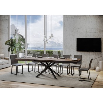 Famas Table - Extendable table 90x160/264 cm Famas White Ash Anthracite frame