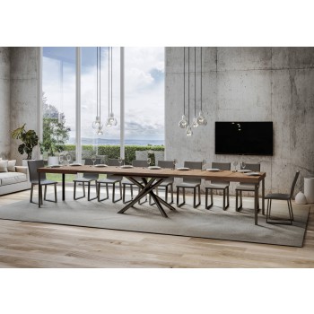 Famas Table - Extendable table 90x180/440 cm Famas White Ash Anthracite frame