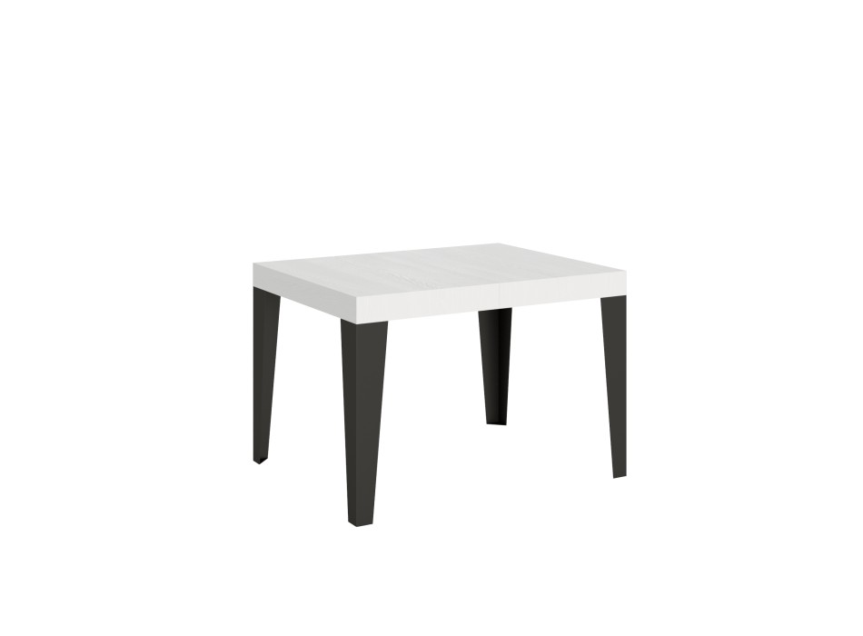 Flame Anthracite Table - Extendable table 70x110/194 cm Flame White Ash Anthracite frame