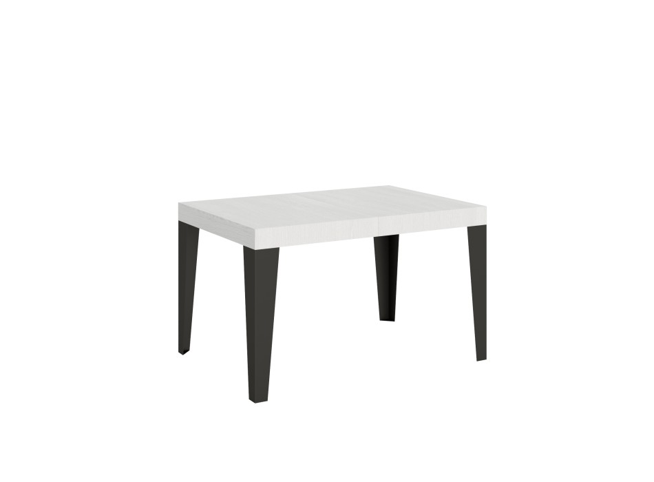 Flame Anthracite Table - Extendable table 90X120/224 cm Flame White Ash Anthracite frame