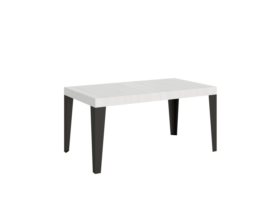 Flame Anthracite Table - Extendable table 90x160/264 cm Flame White Ash Anthracite frame