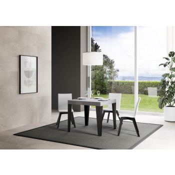 Flame Anthracite Table - Extendable table 90x90/246 cm Flame White Ash Anthracite frame