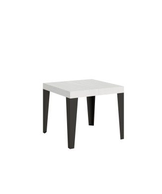 Flame Anthracite Table - Extendable table 90x90/246 cm Flame White Ash Anthracite frame