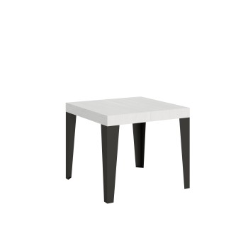 Flame Anthracite Table - Extendable table 90x90/246 cm Flame White Ash Anthracite frame