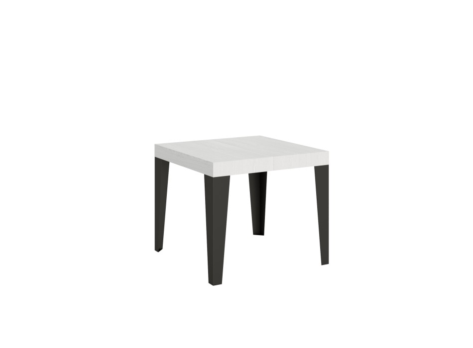 Flame Anthracite Table - Extendable table 90x90/246 cm Flame White Ash Anthracite frame