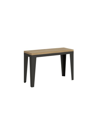 Flame Double Table - Opening table 120/200x45/90 cm Flame Double Oak Nature Anthracite frame