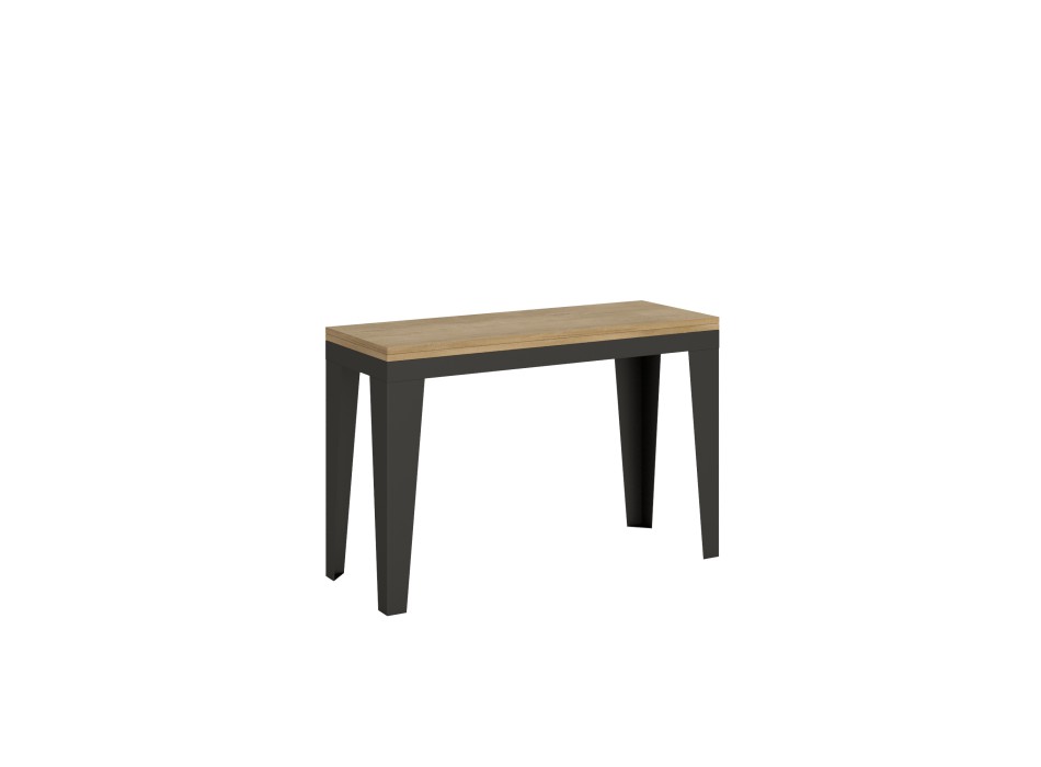 Flame Double Table - Opening table 120/200x45/90 cm Flame Double Oak Nature Anthracite frame