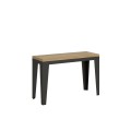 Opening table 120/200x45/90 cm Flame Double Anthracite frame