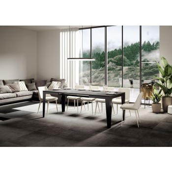 Flame Evolution Anthracite Table - Extendable table 90x120/224 cm Flame Evolution White Ash Anthracite frame