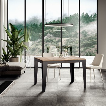 Flame Evolution Anthracite Table - Extendable table 90x120/380 cm Flame Evolution White Ash Anthracite frame