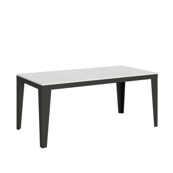 Flame Evolution Anthracite Table - Extendable table 90x180/284 cm Flame Evolution White Ash Anthracite frame