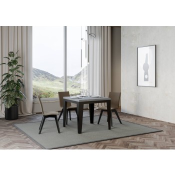 Flame Libra table - Opening table 90x90/180 cm Flame Libra Oak Nature Anthracite frame