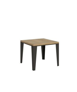 Flame Libra table - Opening table 90x90/180 cm Flame Libra Oak Nature Anthracite frame