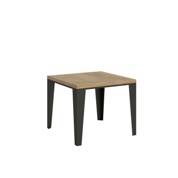 Flame Libra table - Opening table 90x90/180 cm Flame Libra Oak Nature Anthracite frame