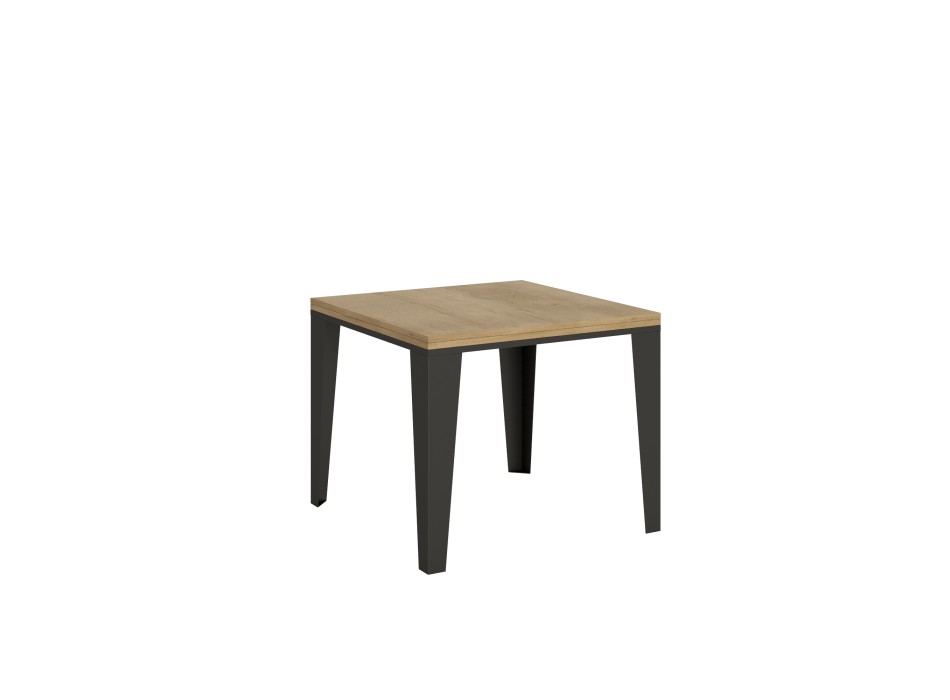 Flame Libra table - Opening table 90x90/180 cm Flame Libra Oak Nature Anthracite frame