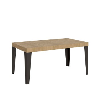 Flame Premium Anthracite Table - Extendable table 90X120/224 cm Flame Premium White Ash Anthracite frame