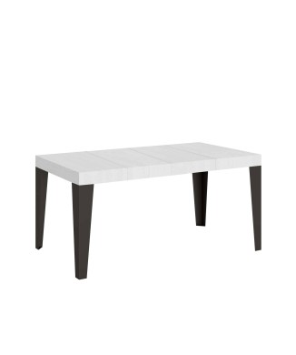 Flame Premium Anthracite Table - Extendable table 90X120/224 cm Flame Premium White Ash Anthracite frame