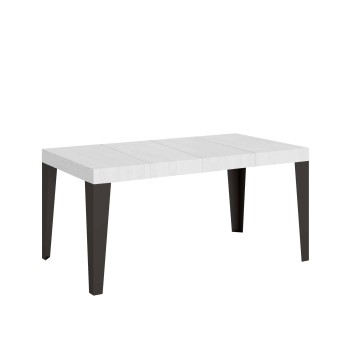 Flame Premium Anthracite Table - Extendable table 90X120/224 cm Flame Premium White Ash Anthracite frame