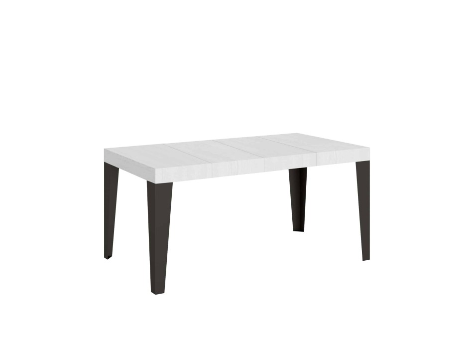 Flame Premium Anthracite Table - Extendable table 90X120/224 cm Flame Premium White Ash Anthracite frame