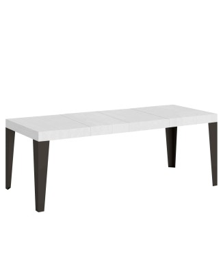 Flame Premium Anthracite Table - Extendable table 90x160/264 cm Flame Premium White Ash Anthracite frame