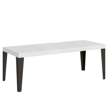 Flame Premium Anthracite Table - Extendable table 90x160/264 cm Flame Premium White Ash Anthracite frame