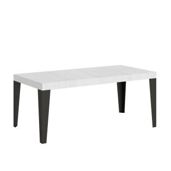 Flame Premium Anthracite Table - Extendable table 90x90/246 cm Flame Premium White Ash Anthracite frame