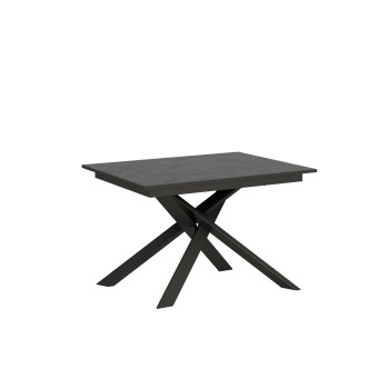 Ganty table Anthracite edge - Extendable table 90x120/180 cm Ganty White Ash - Anthracite edge Anthracite frame