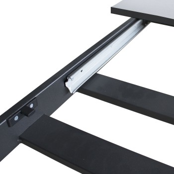 Ganty table Anthracite edge - Extendable table 90x120/180 cm Ganty White Ash - Anthracite edge Anthracite frame