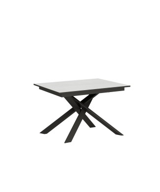 Ganty table Anthracite edge - Extendable table 90x120/180 cm Ganty White Ash - Anthracite edge Anthracite frame