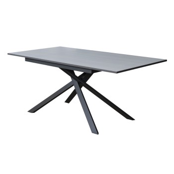 Ganty table Anthracite edge - Extendable table 90x160/220 cm Ganty White Ash - Anthracite edge Anthracite frame