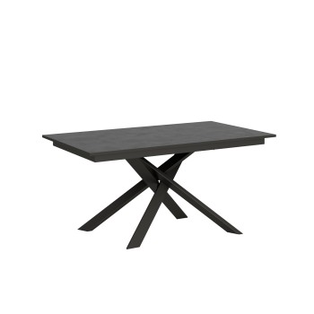 Ganty table Anthracite edge - Extendable table 90x160/220 cm Ganty White Ash - Anthracite edge Anthracite frame