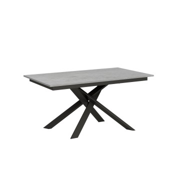 Ganty table with matching edge - Extendable table 90x160/220 cm Ganty White Ash - matching edge with Anthracite frame