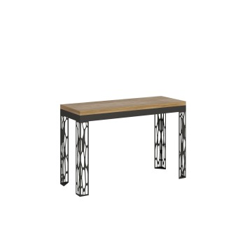 Ghibli Double Table - Opening table 120/200x45/90 cm Ghibli Double Oak Nature Anthracite frame