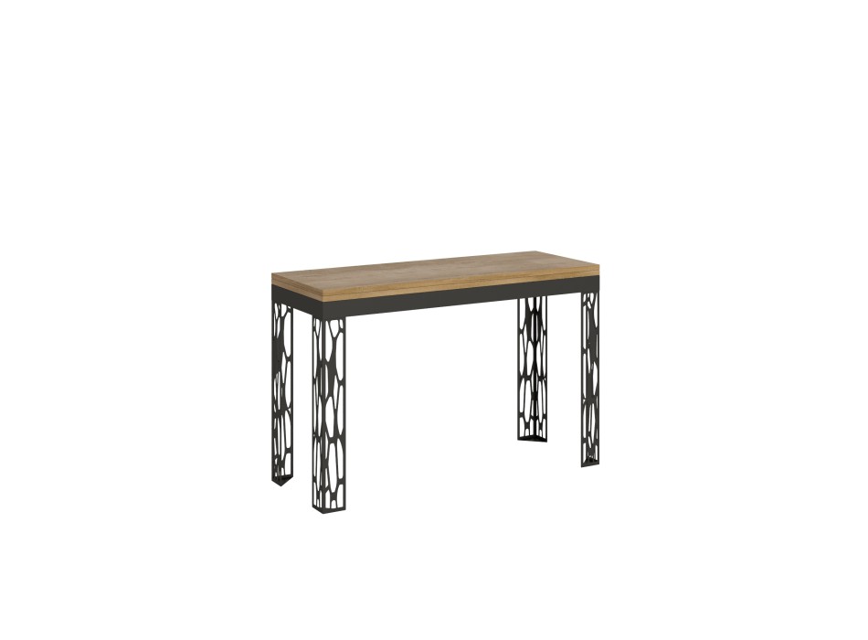 Ghibli Double Table - Opening table 120/200x45/90 cm Ghibli Double Oak Nature Anthracite frame