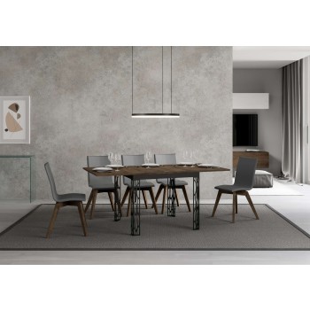 Ghibli Libra Anthracite Table - Opening table 90x90/180 cm Ghibli Libra Oak Nature Anthracite frame