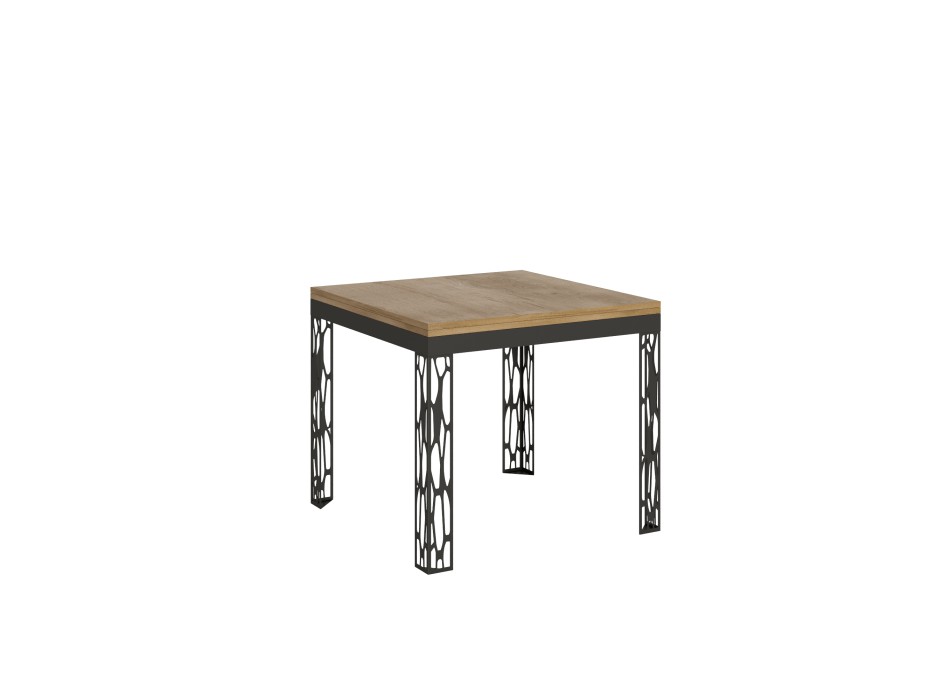 Ghibli Libra Anthracite Table - Opening table 90x90/180 cm Ghibli Libra Oak Nature Anthracite frame