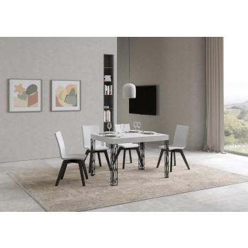 Ghibli table - Extendable table 70x110/194 cm Ghibli White Ash Anthracite frame