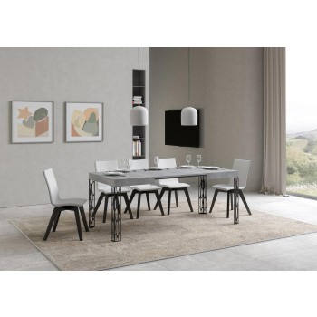 Ghibli table - Extendable table 70x110/194 cm Ghibli White Ash Anthracite frame