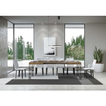 Ghibli table - Extendable table 90x120/224 cm Ghibli White Ash Anthracite frame