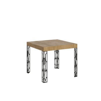 Ghibli table - Extendable table 90x90/246 cm Ghibli White Ash Anthracite frame