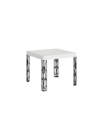 Ghibli table - Extendable table 90x90/246 cm Ghibli White Ash Anthracite frame