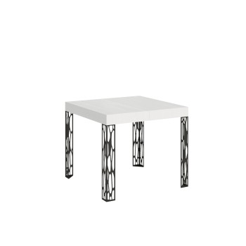 Ghibli table - Extendable table 90x90/246 cm Ghibli White Ash Anthracite frame