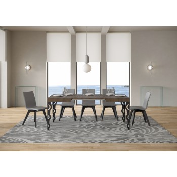 Karamay Anthracite Table - Extendable table 70x110/194 cm Karamay White Ash Anthracite frame